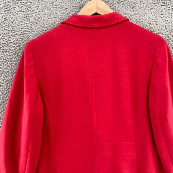 Talbots Blazer Womens 14W Plus Aberdeen Red Knit Stretch Button Pockets Office - Picture 4 of 9
